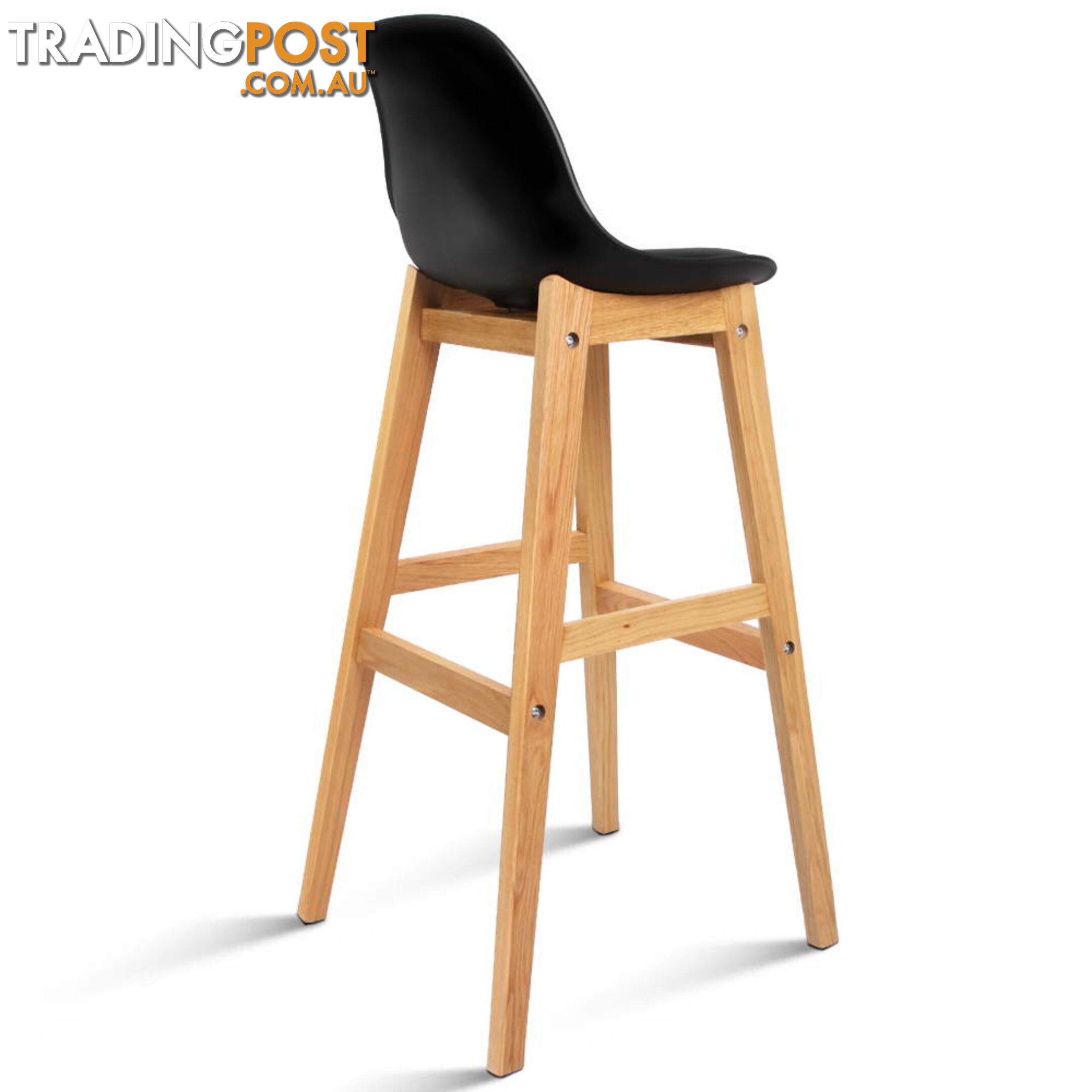 Set of 2 High Seat Back Barstools _ Black