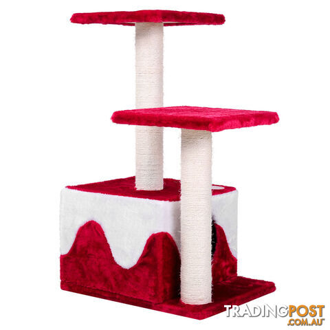 Cat Scratching Poles Post Furniture Tree House Red