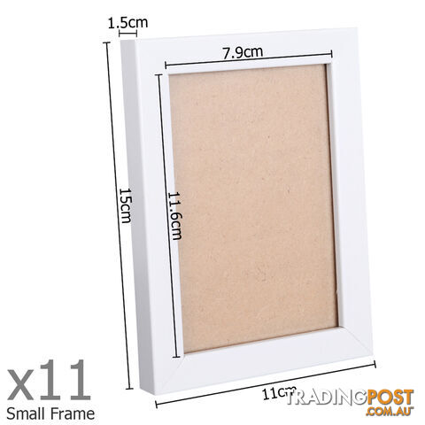 17 pcs Photo Frames Set Wall White