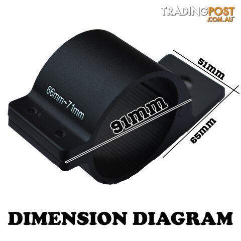 PAIR Bullbar Mounting Bracket Clamp 66-71mm For LED Light Bar HID Antenna ARB - photo 4 of 4