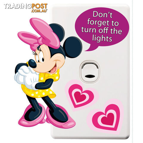 Minnie Mouse Light Switch Wall Sticker - Totally Movable