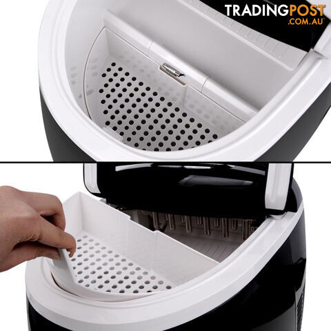 Portable Ice Cube Maker Machine Black