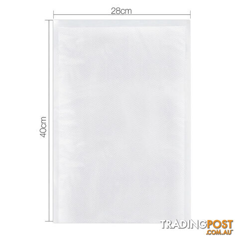 100 Food Sealer Bags: 28 x 40cm