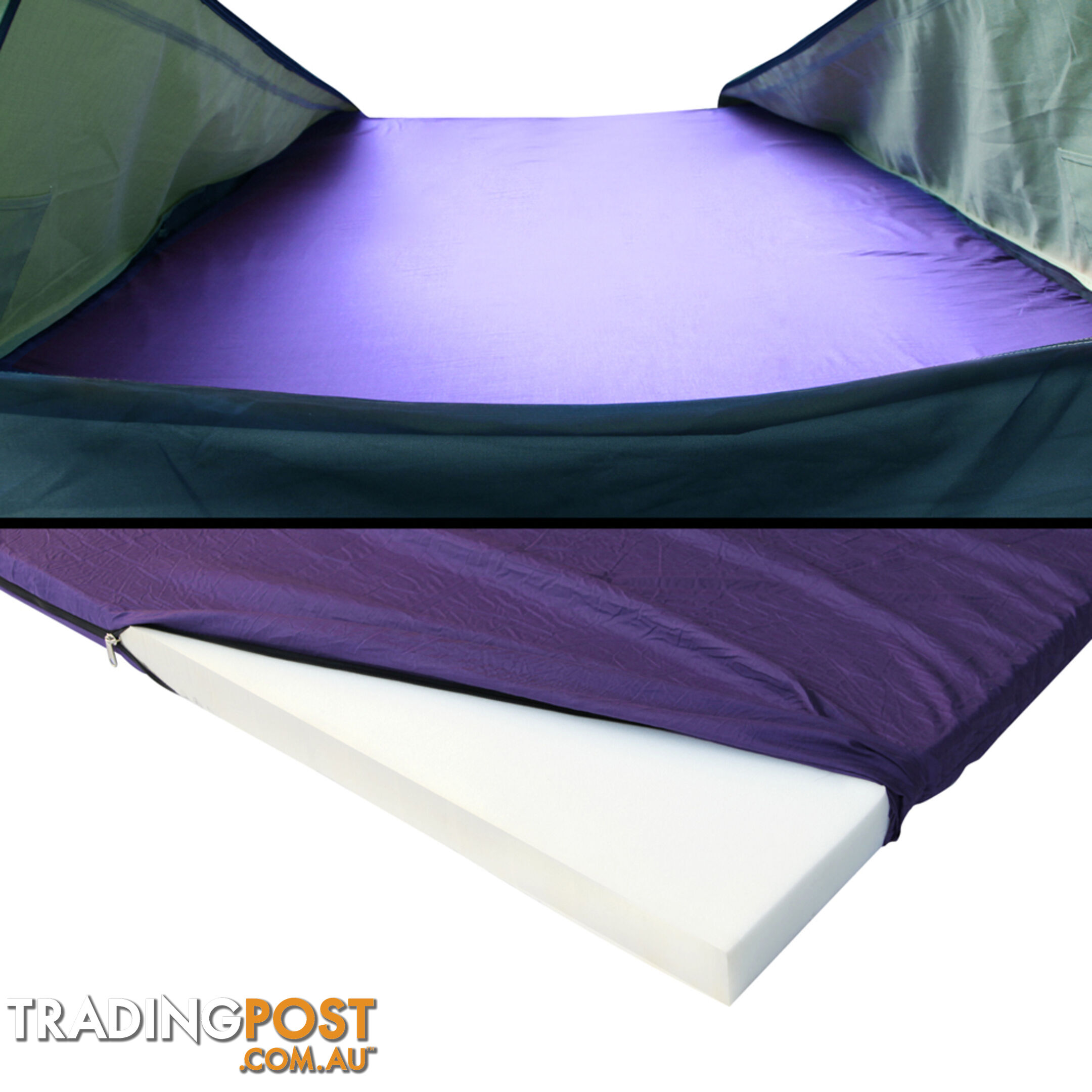 Double Camping Canvas Swag Tent Celadon w/ Air Pillow