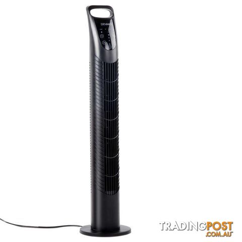 3 Speed Tower Fan  with Remote Control - Black