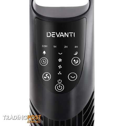 3 Speed Tower Fan  with Remote Control - Black