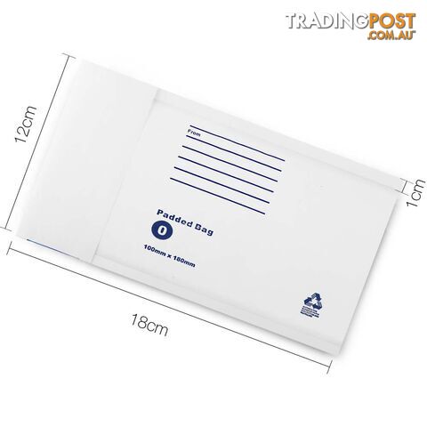 Bubble Padded Mail Envelopes 200pcs 100mm x 180mm