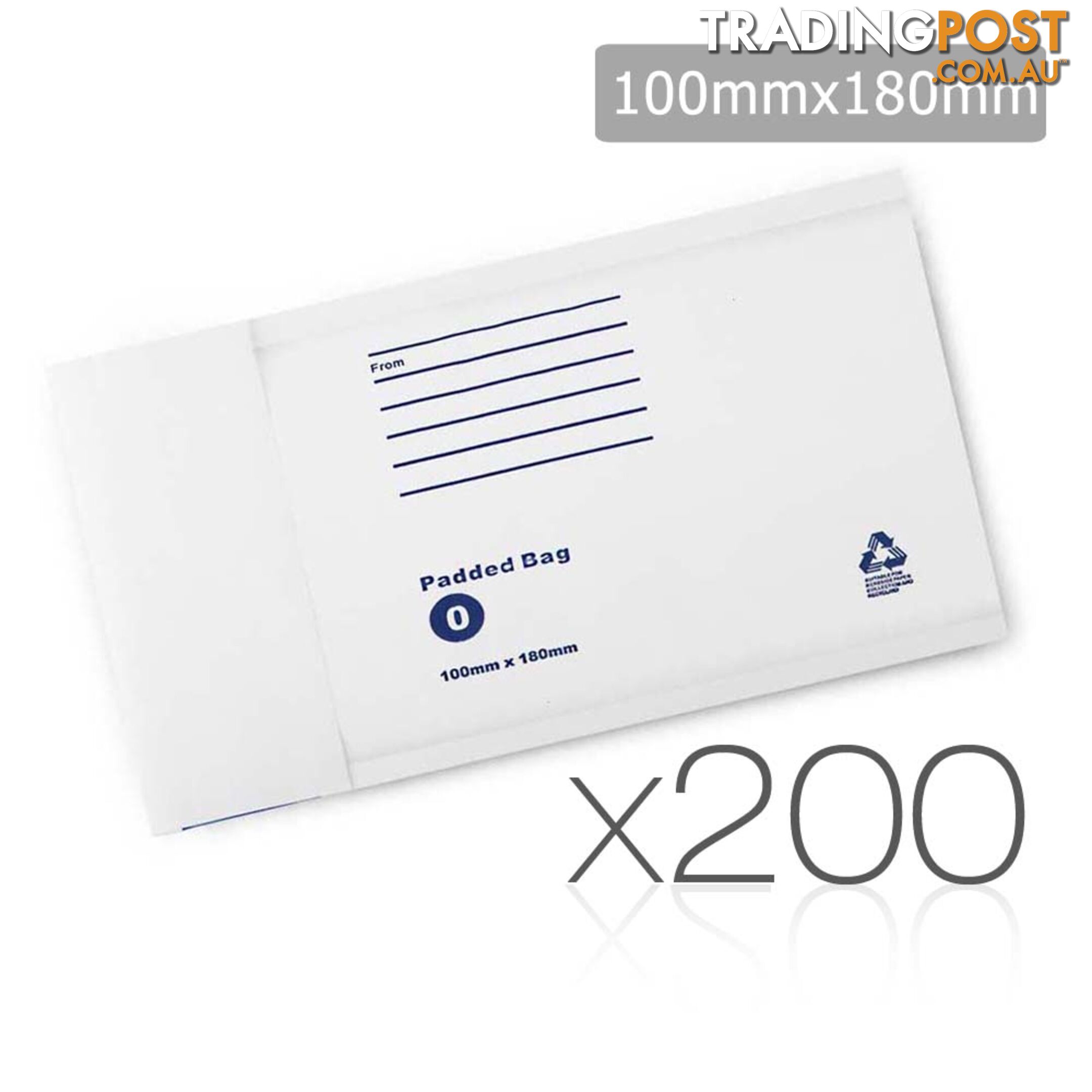 Bubble Padded Mail Envelopes 200pcs 100mm x 180mm