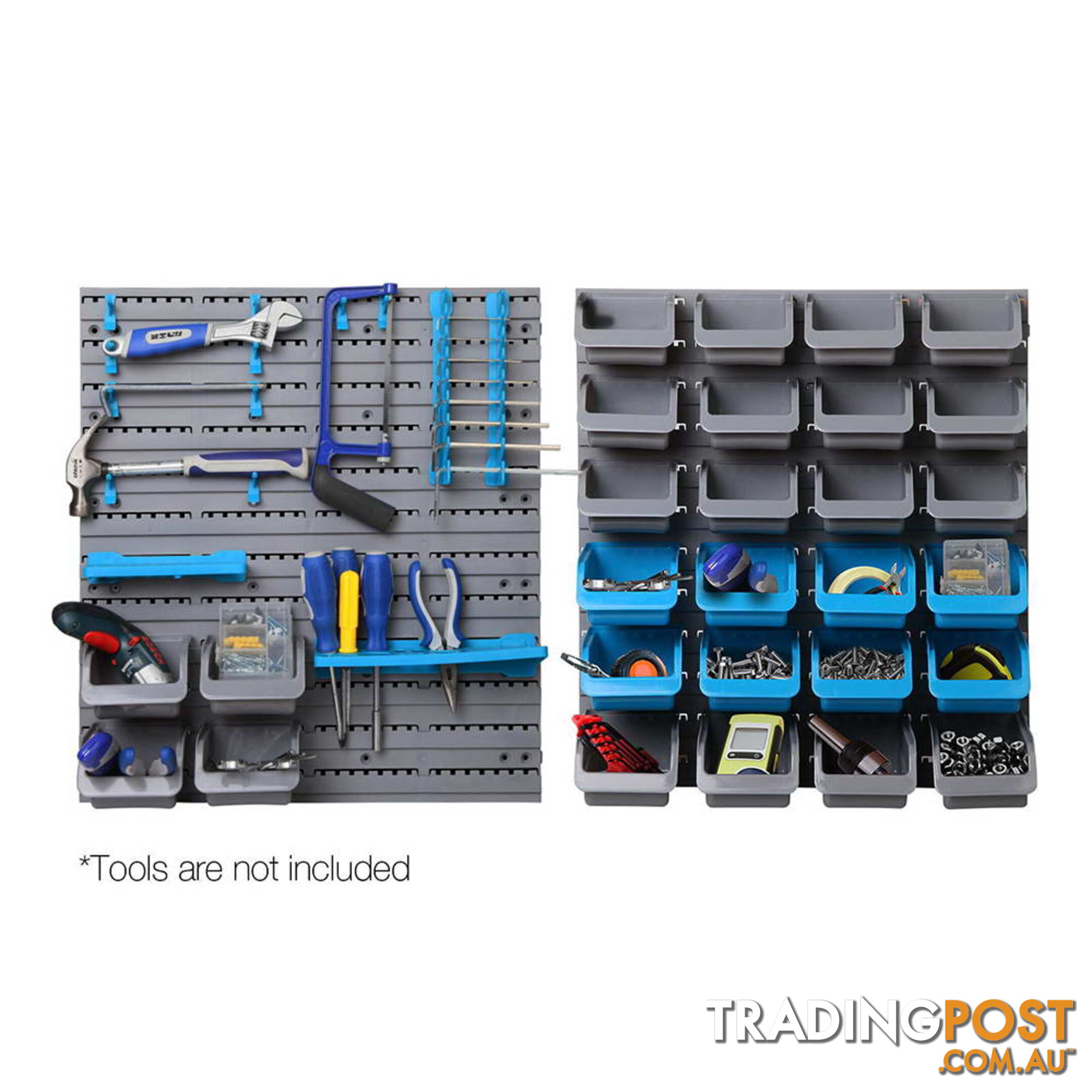 44 Piece Bin Wall Mounted Storage Rack