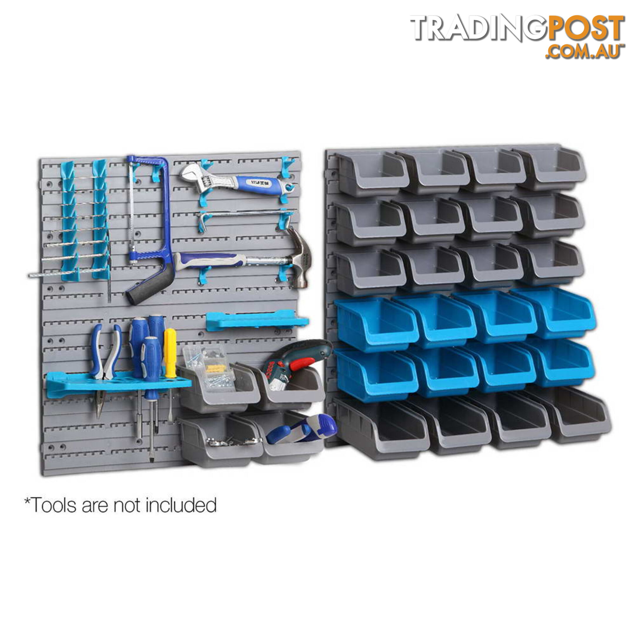 44 Piece Bin Wall Mounted Storage Rack