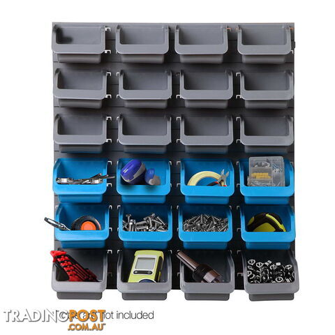 44 Piece Bin Wall Mounted Storage Rack