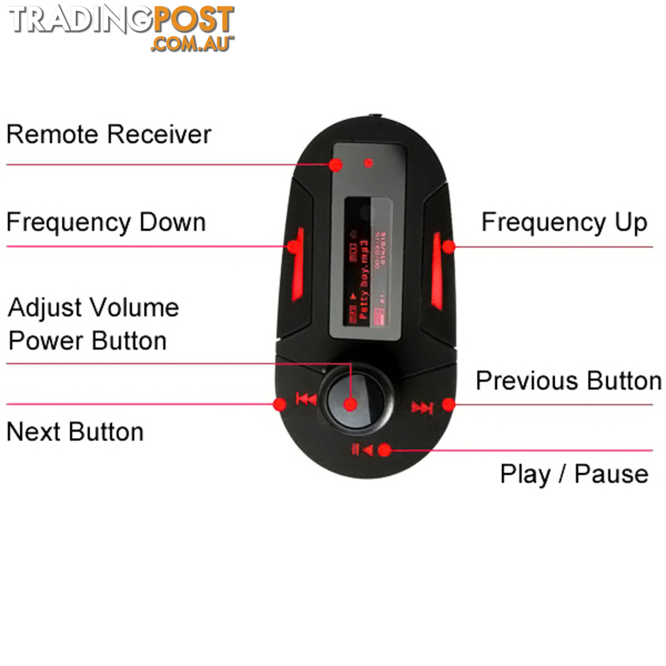 Car MP3 Player Wireless FM Transmitter With USB SD MMC Slot Perfect High Quality Stereo with USB Port Black