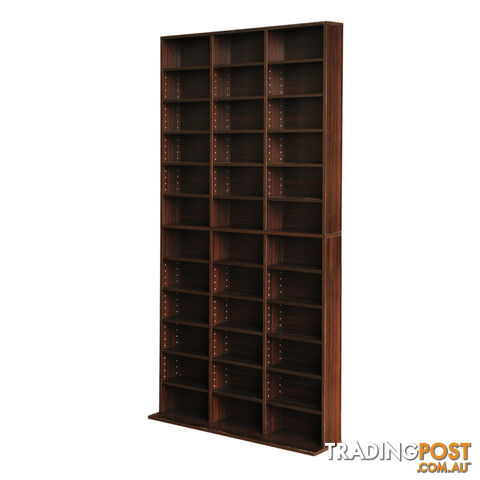 Adjustable CD DVD Book Storage Shelf Brown