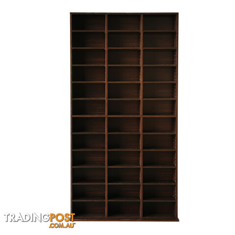 Adjustable CD DVD Book Storage Shelf Brown