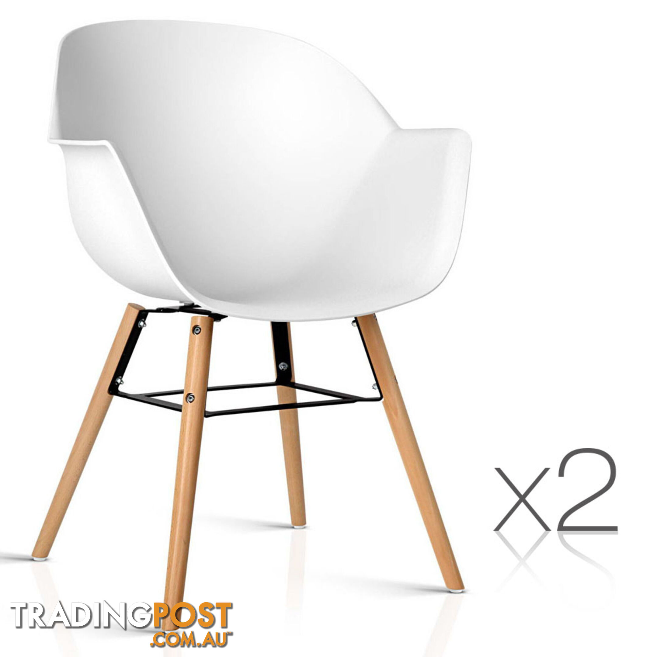 Set of 2 Eames Replica DAW Dining Chair