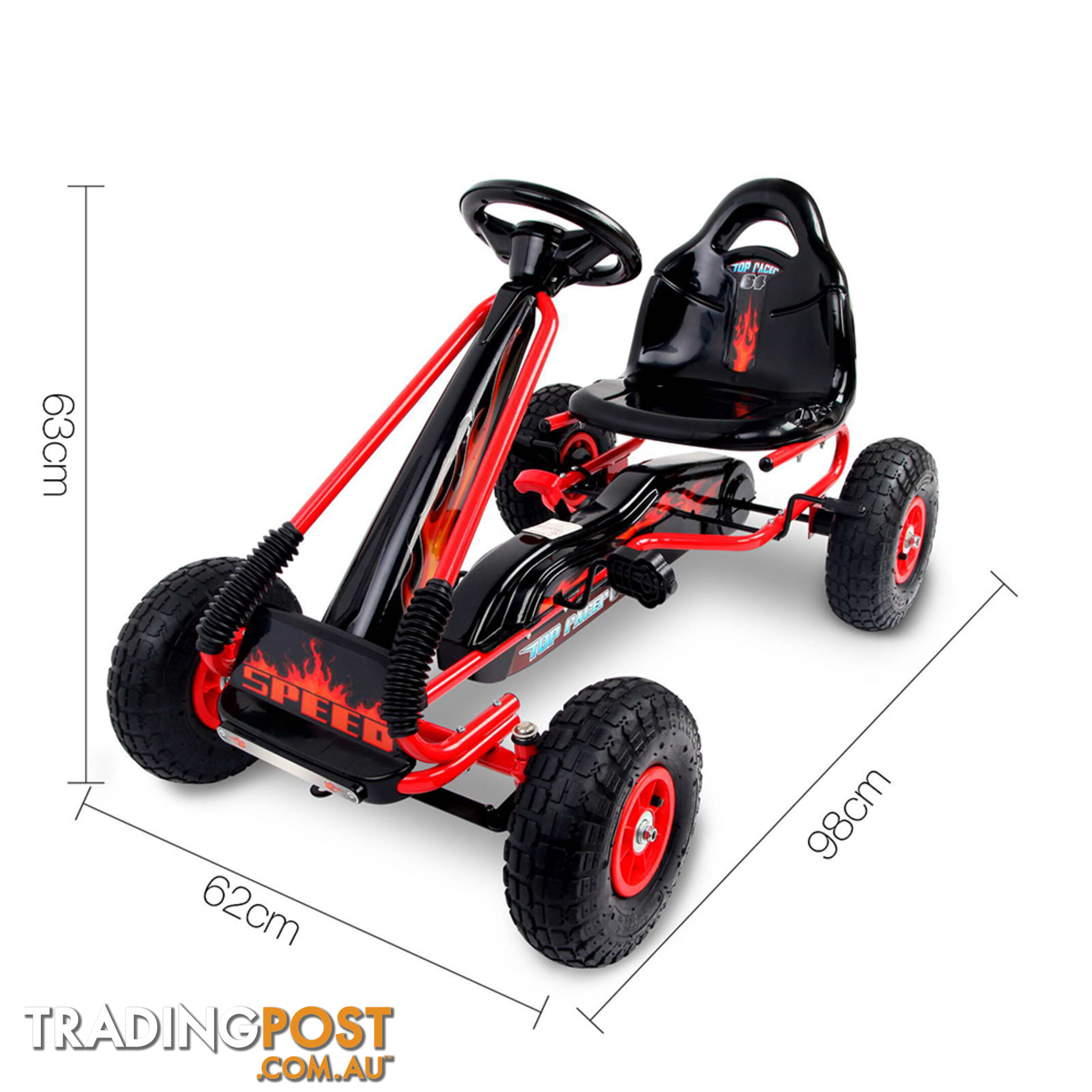 Kids Pedal Go Kart - Red