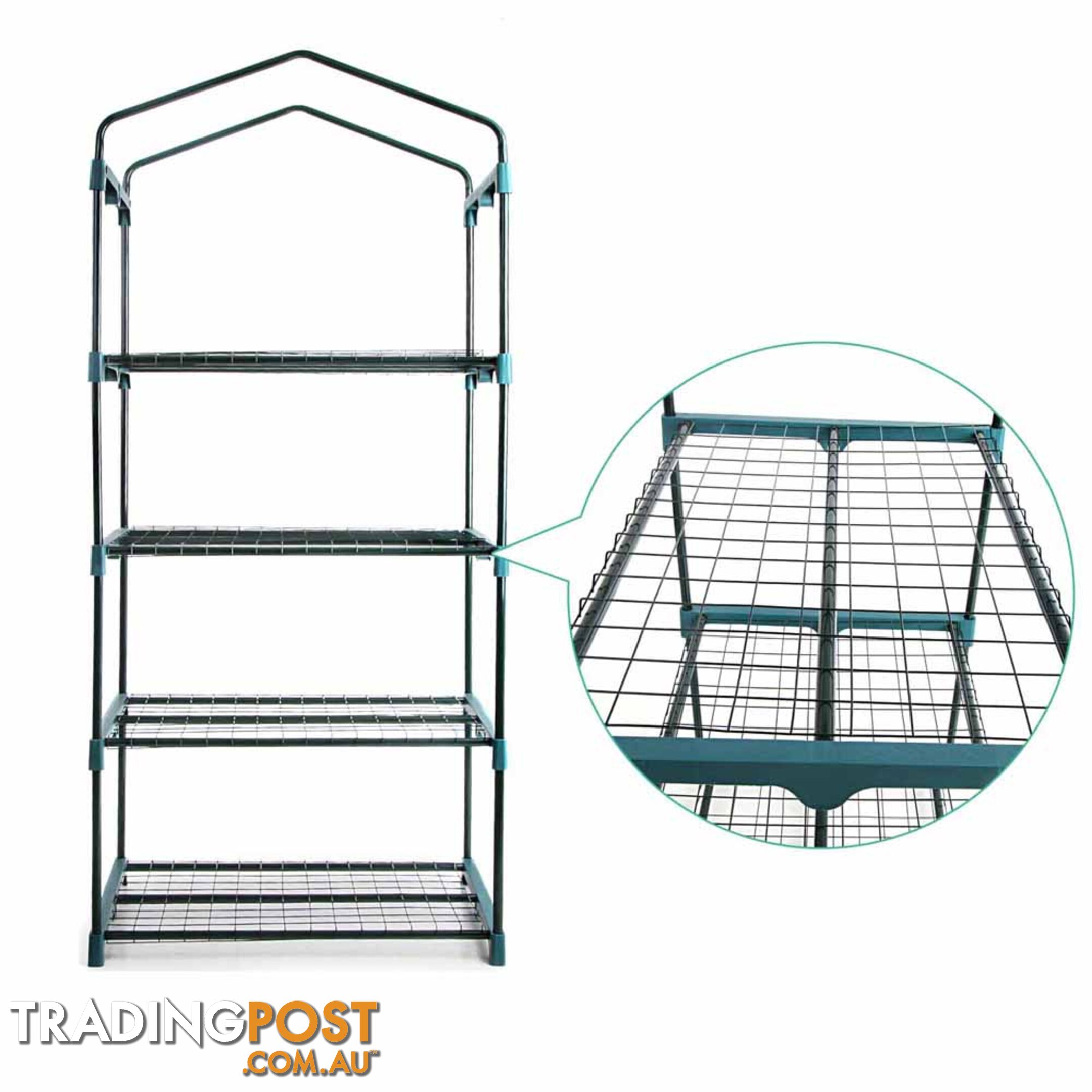 4 Shelf Greenhouse with Transparent PVC Cover