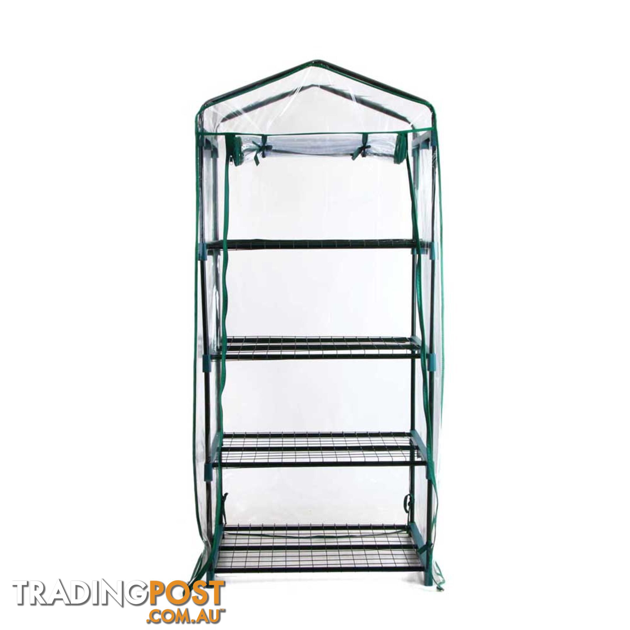 4 Shelf Greenhouse with Transparent PVC Cover