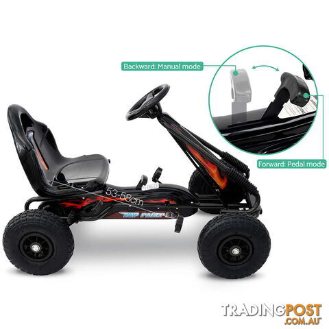 Kids Pedal Go Kart - Black