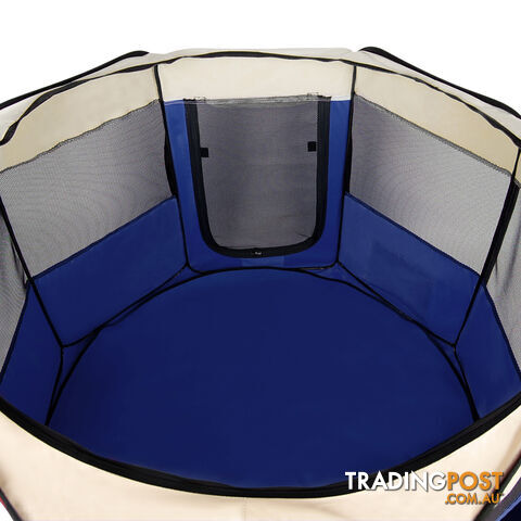 Pet Dog Puppy Cat Exercise Playpen Crate Cage Tent Blue