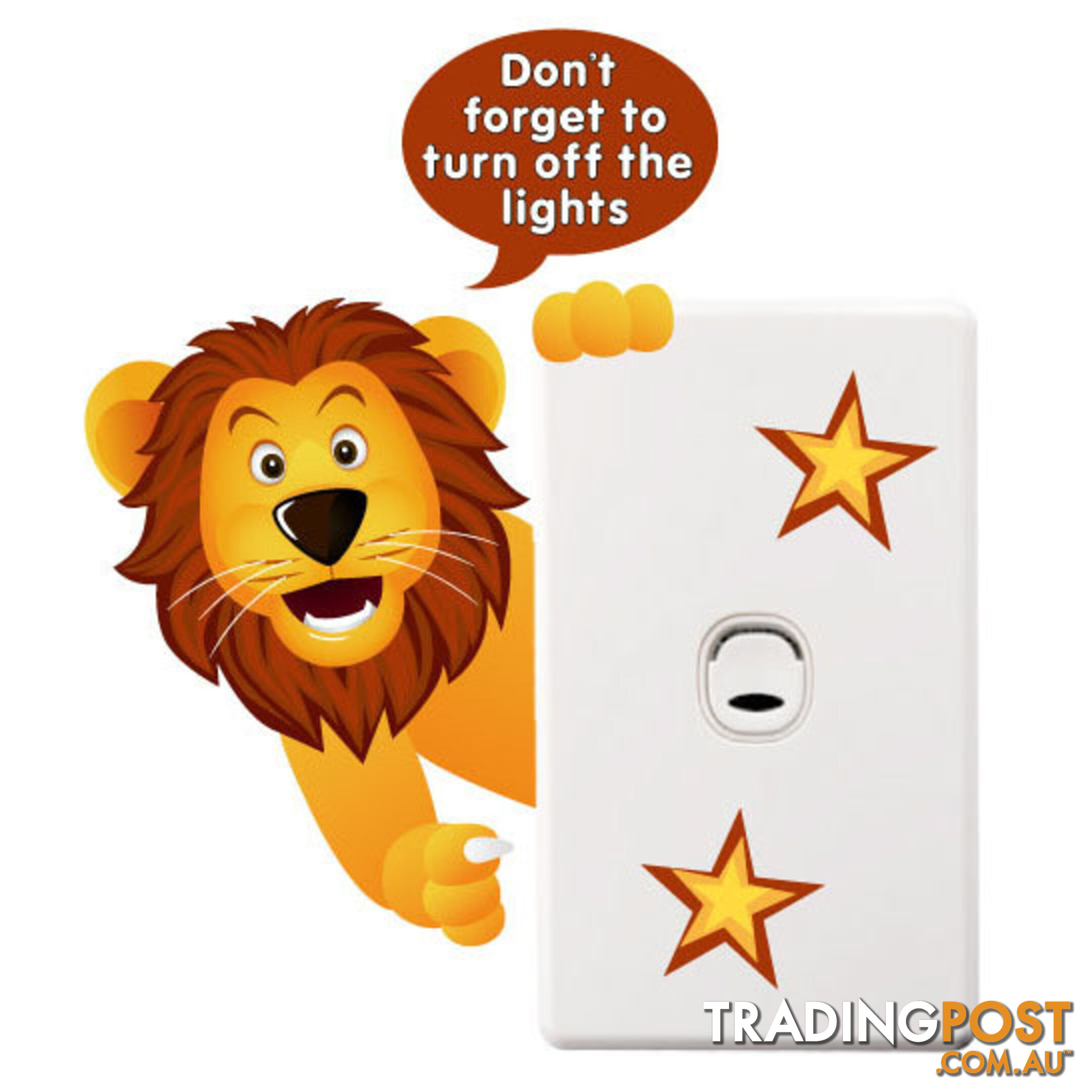 Lion Light Switch Sticker - Totally Movable