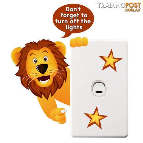Lion Light Switch Sticker - Totally Movable