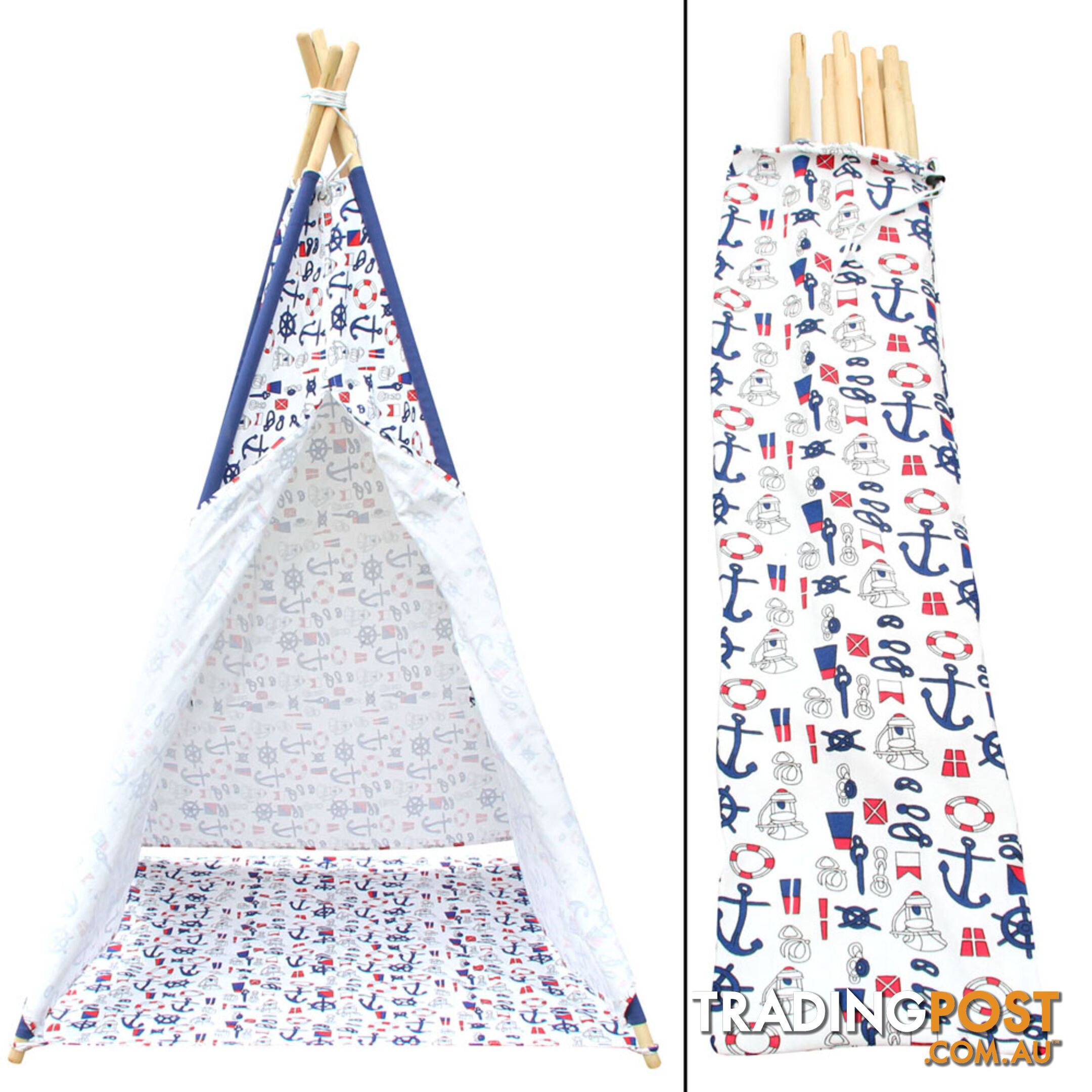 4 Poles Teepee Tent w/ Storage Bag