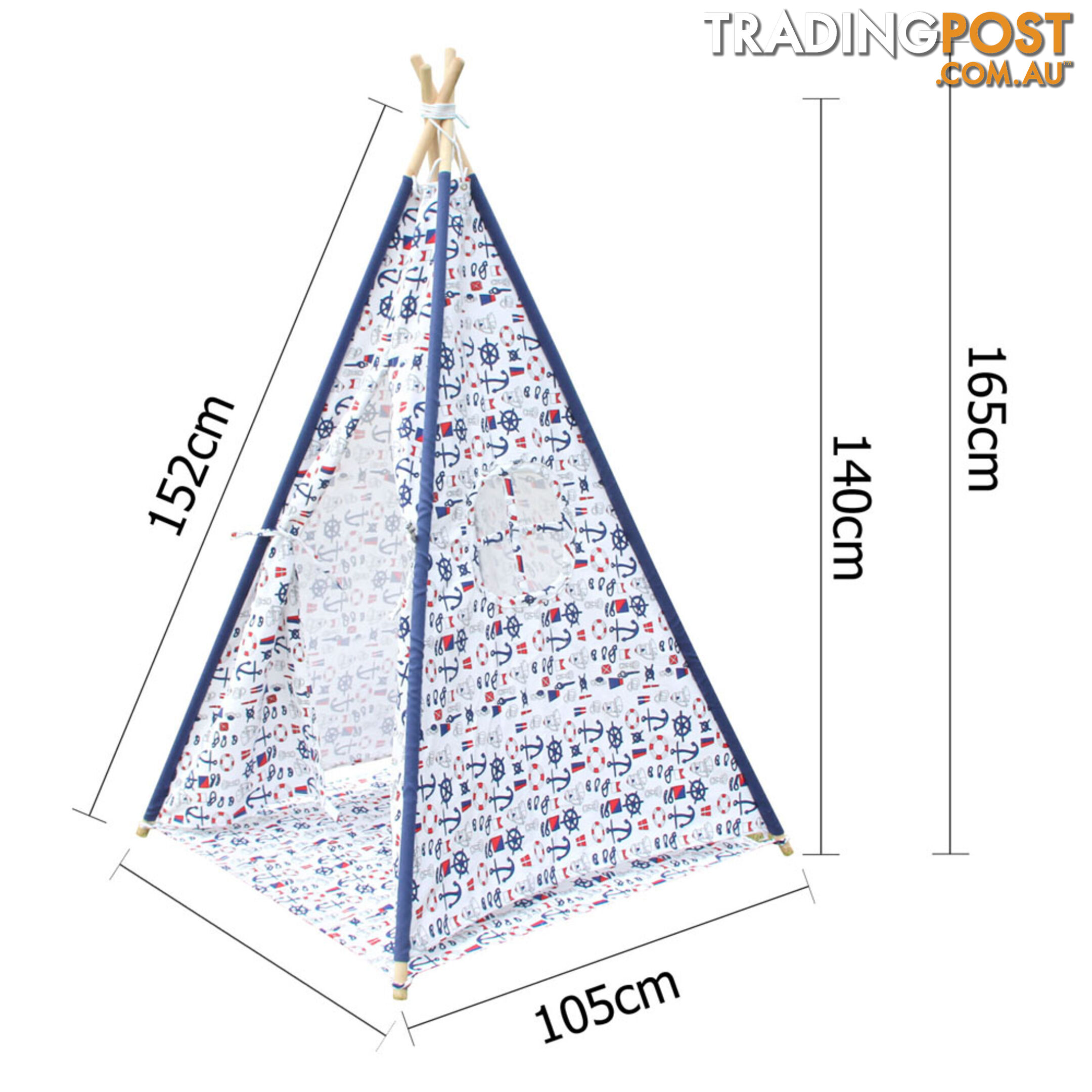 4 Poles Teepee Tent w/ Storage Bag