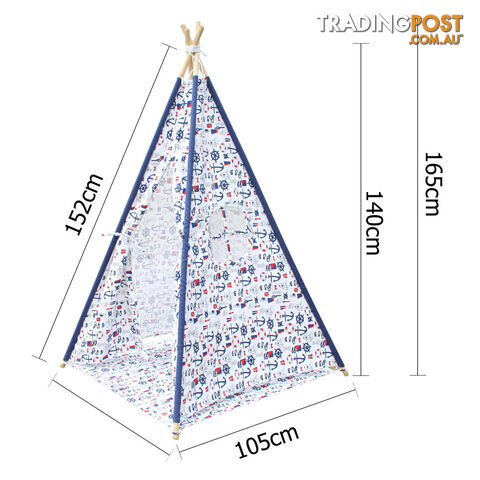 4 Poles Teepee Tent w/ Storage Bag