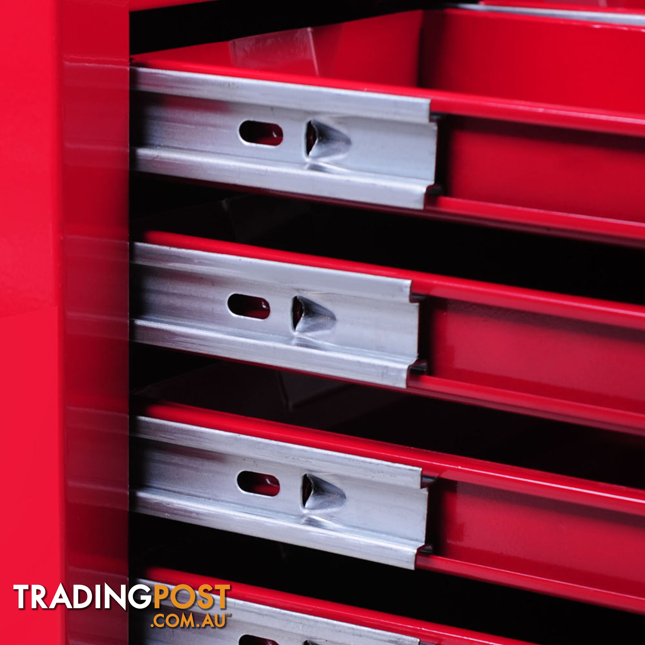 9 Drawers Tool Box Chest Red
