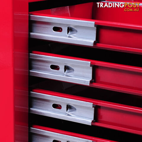 9 Drawers Tool Box Chest Red