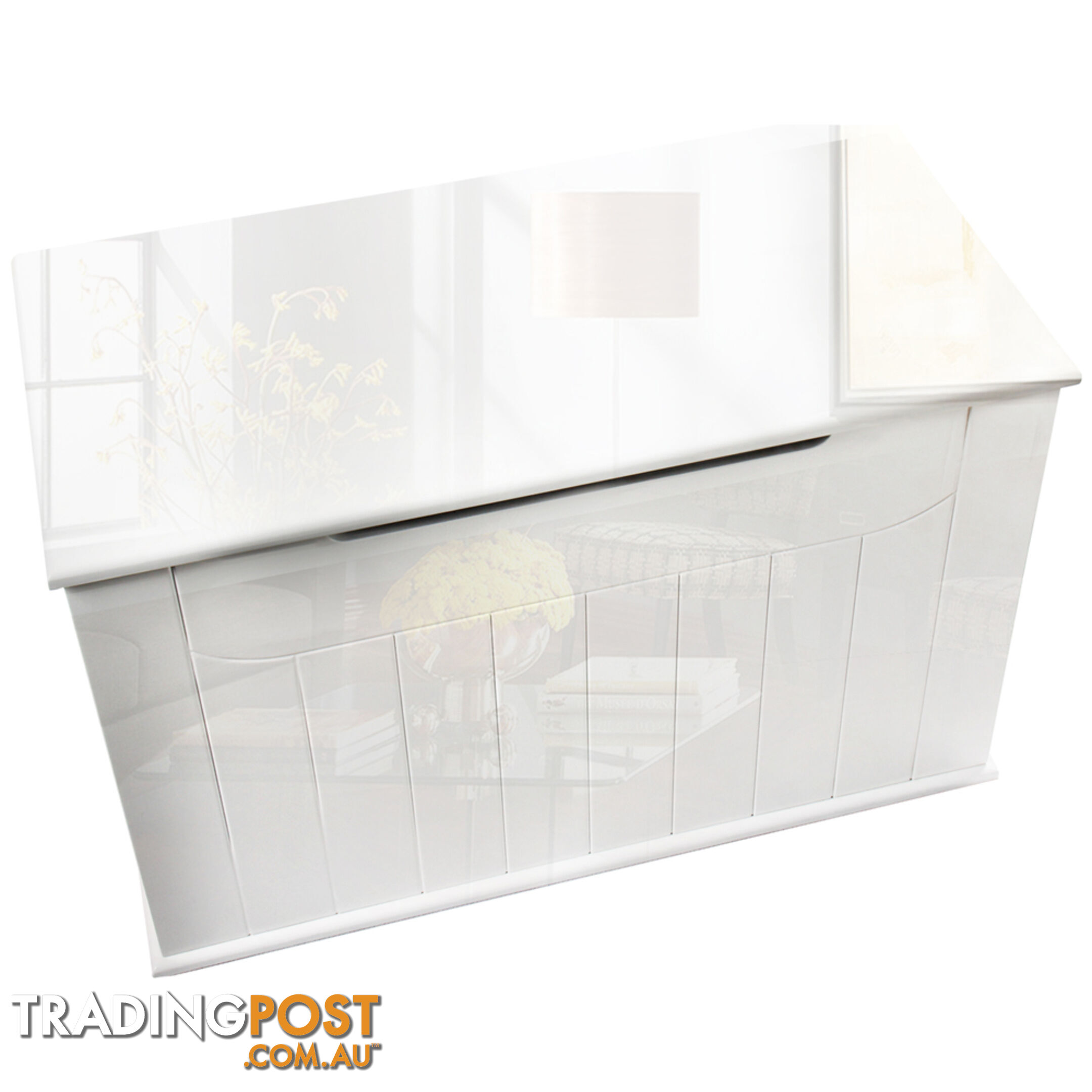 Baby Toy Box Nursery Wood Storage Chest Organizer White