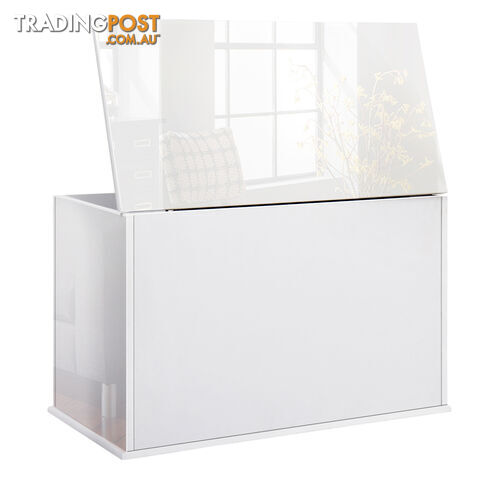 Baby Toy Box Nursery Wood Storage Chest Organizer White