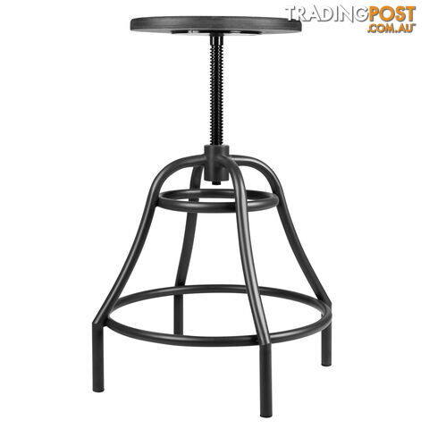 Vintage Retro Industrial Steel Bar Stool Swivel Chair