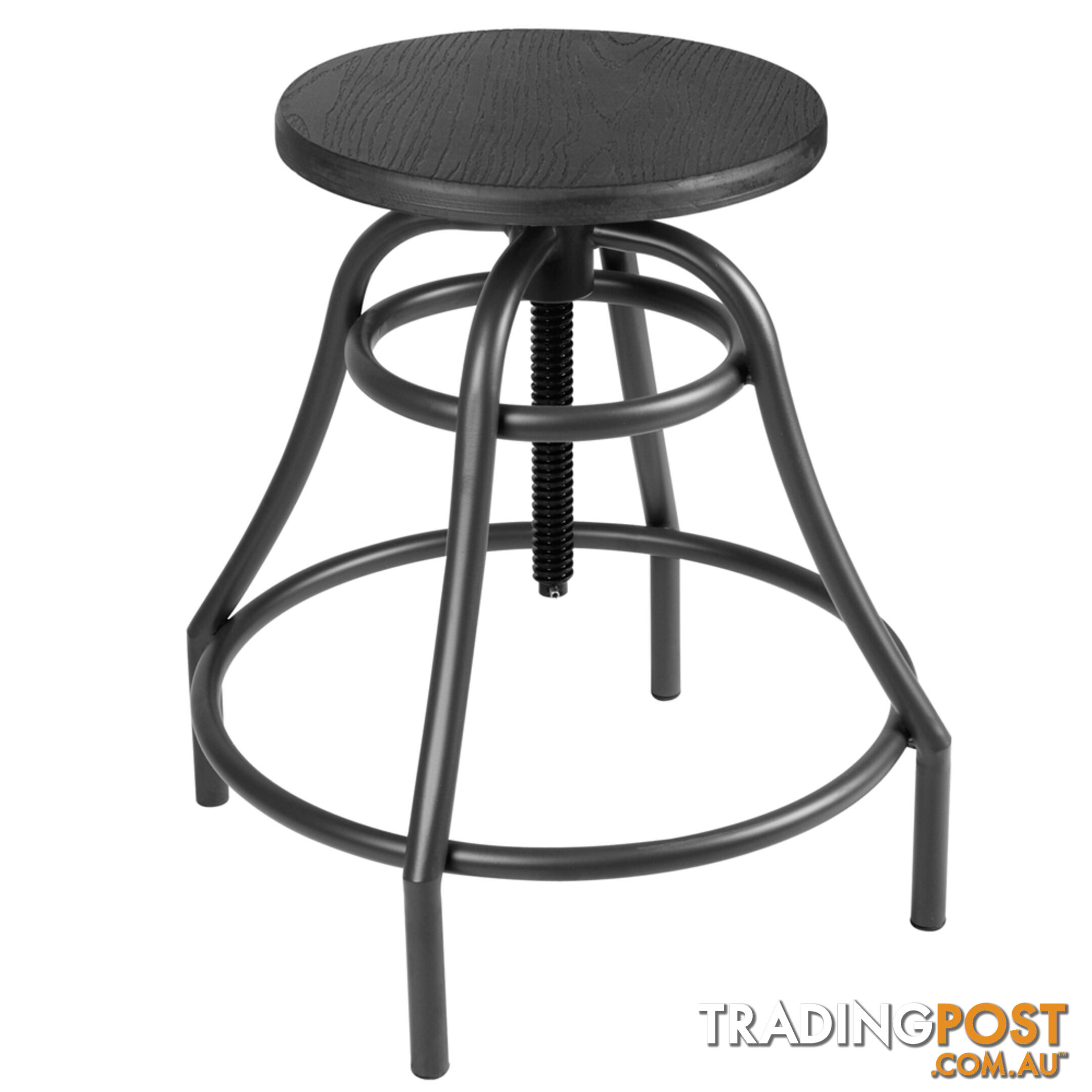 Vintage Retro Industrial Steel Bar Stool Swivel Chair