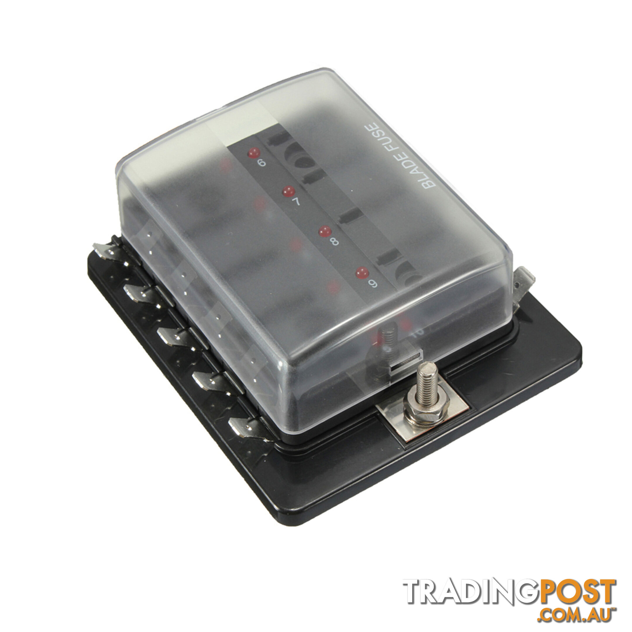 ATO 10 Way Blade Fuse Holder Box LED Light 12-32V Circuit Caravan Truck Car 4X4