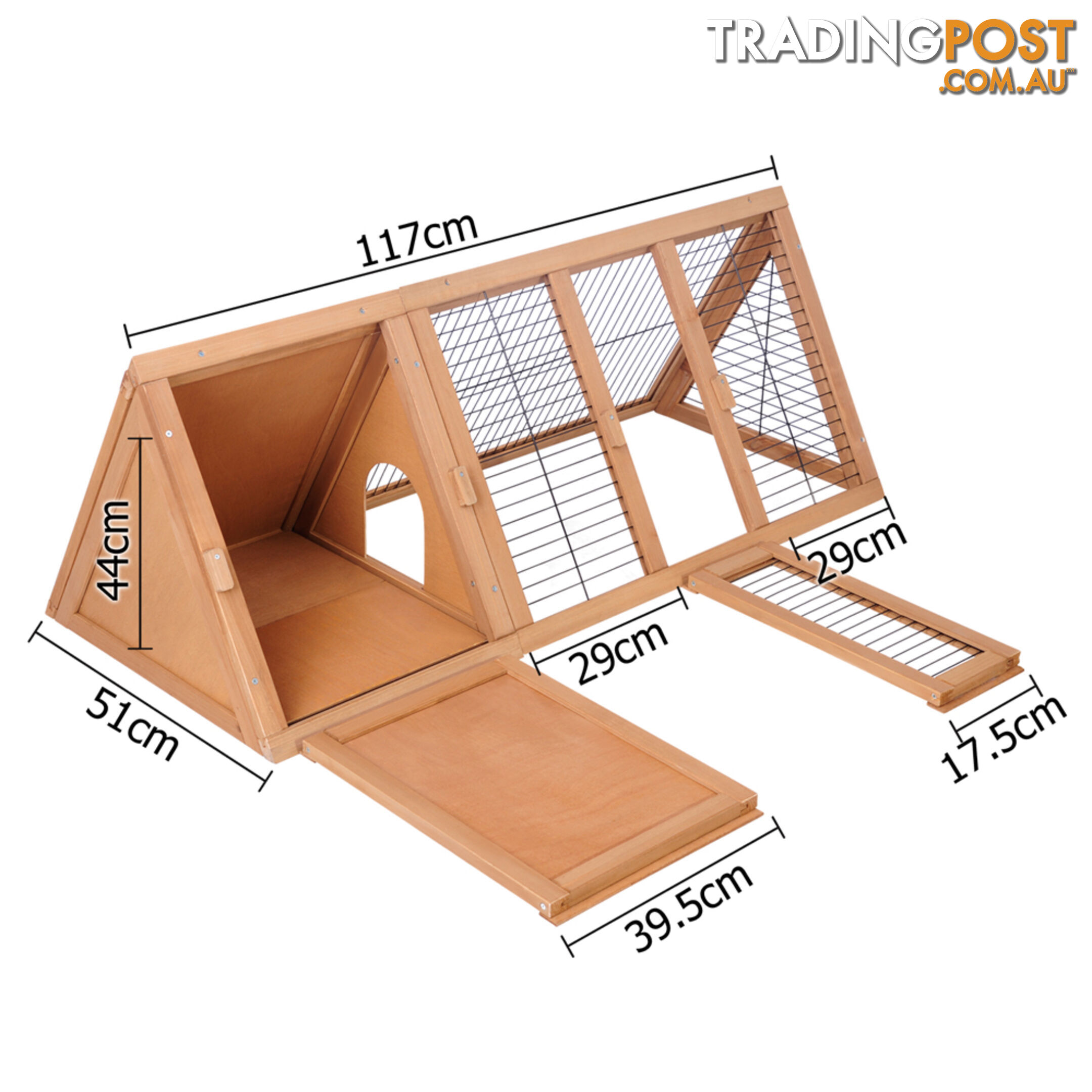 Rabbit Hutch Guinea Pig Chicken Ferret Cage Triangle