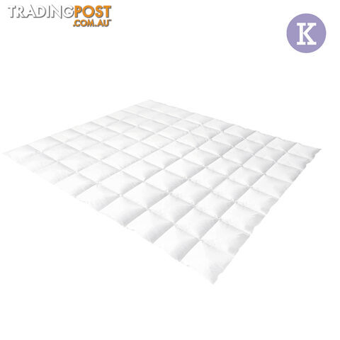 Duck Feather Down Quilt King White