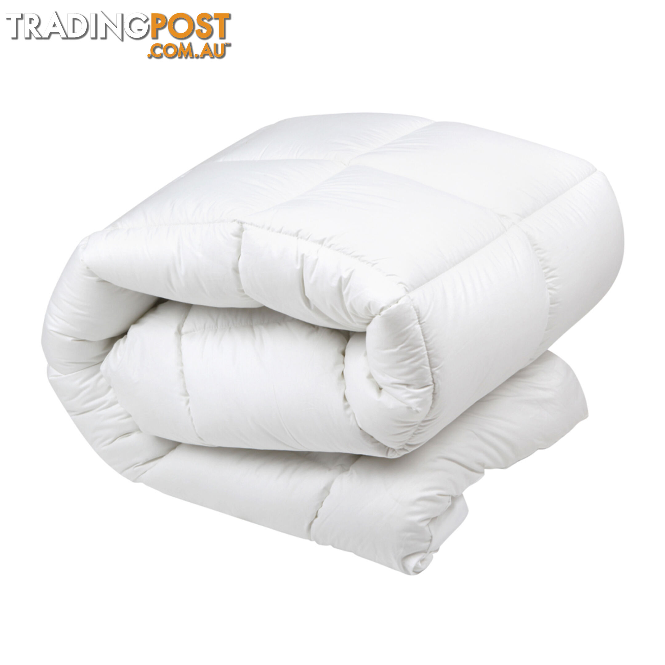 Duck Feather Down Quilt King White