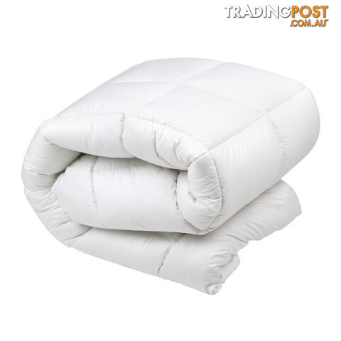 Duck Feather Down Quilt King White