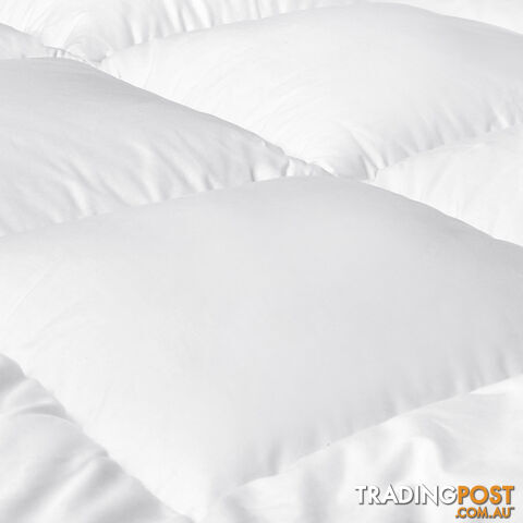 Duck Feather Down Quilt King White