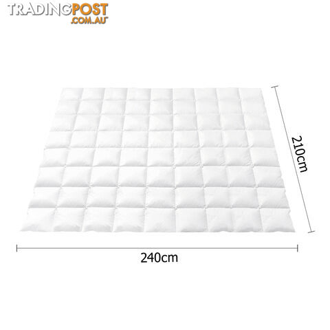 Duck Feather Down Quilt King White