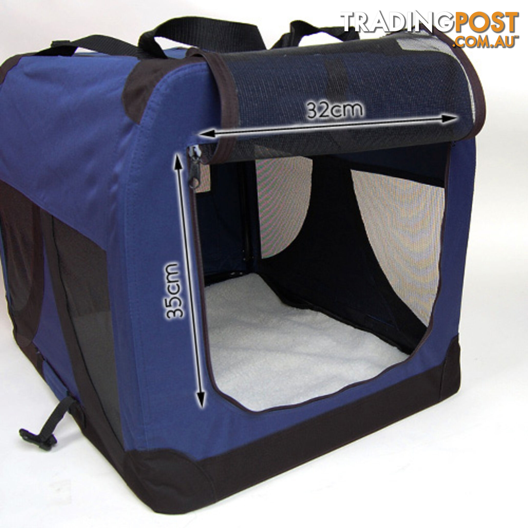 Large Portable Soft Pet Dog Crate Cage Kennel Blue