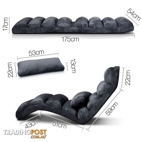 Lounge Sofa Chair - 75 Adjustable Angles _ Charcoal