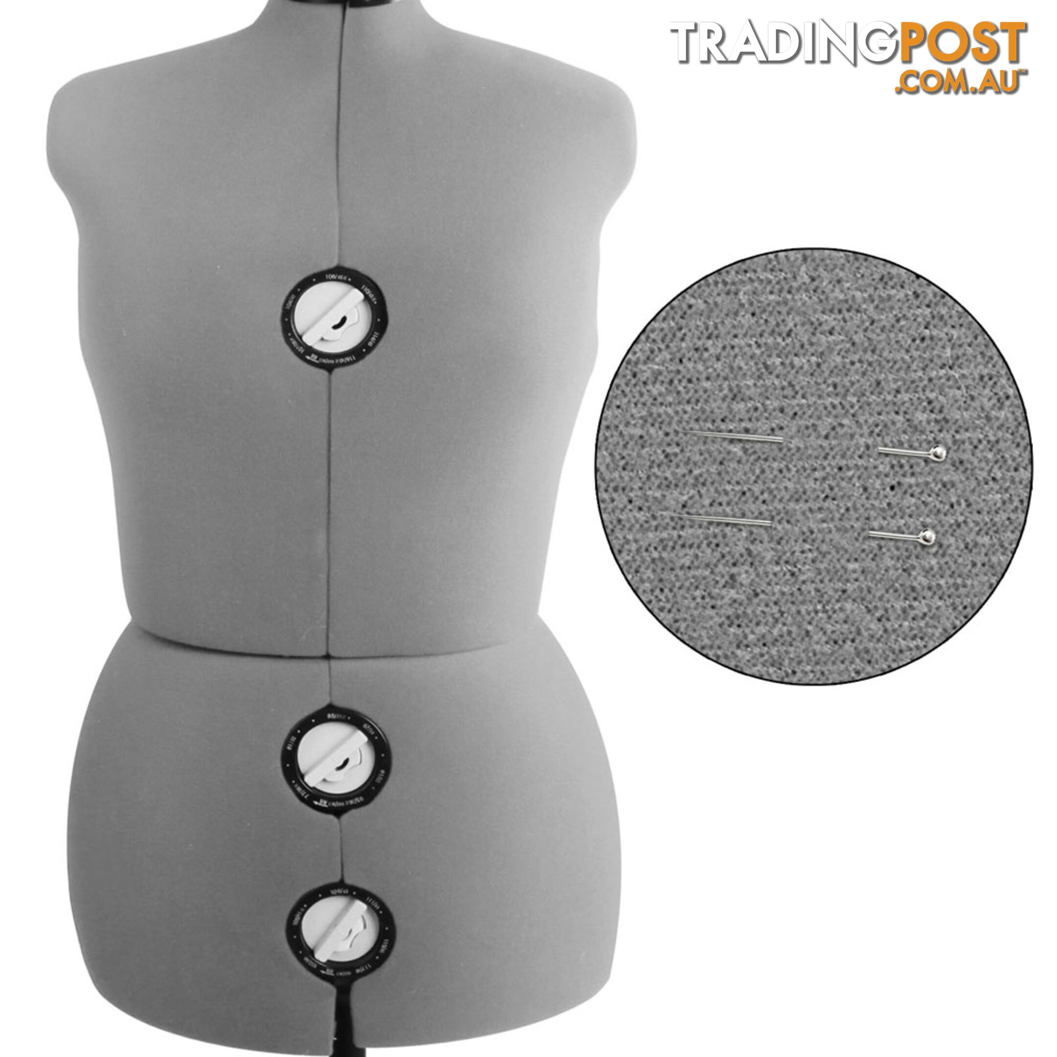 Adjustable Dressmaking Mannequin SZ14-20 - Grey