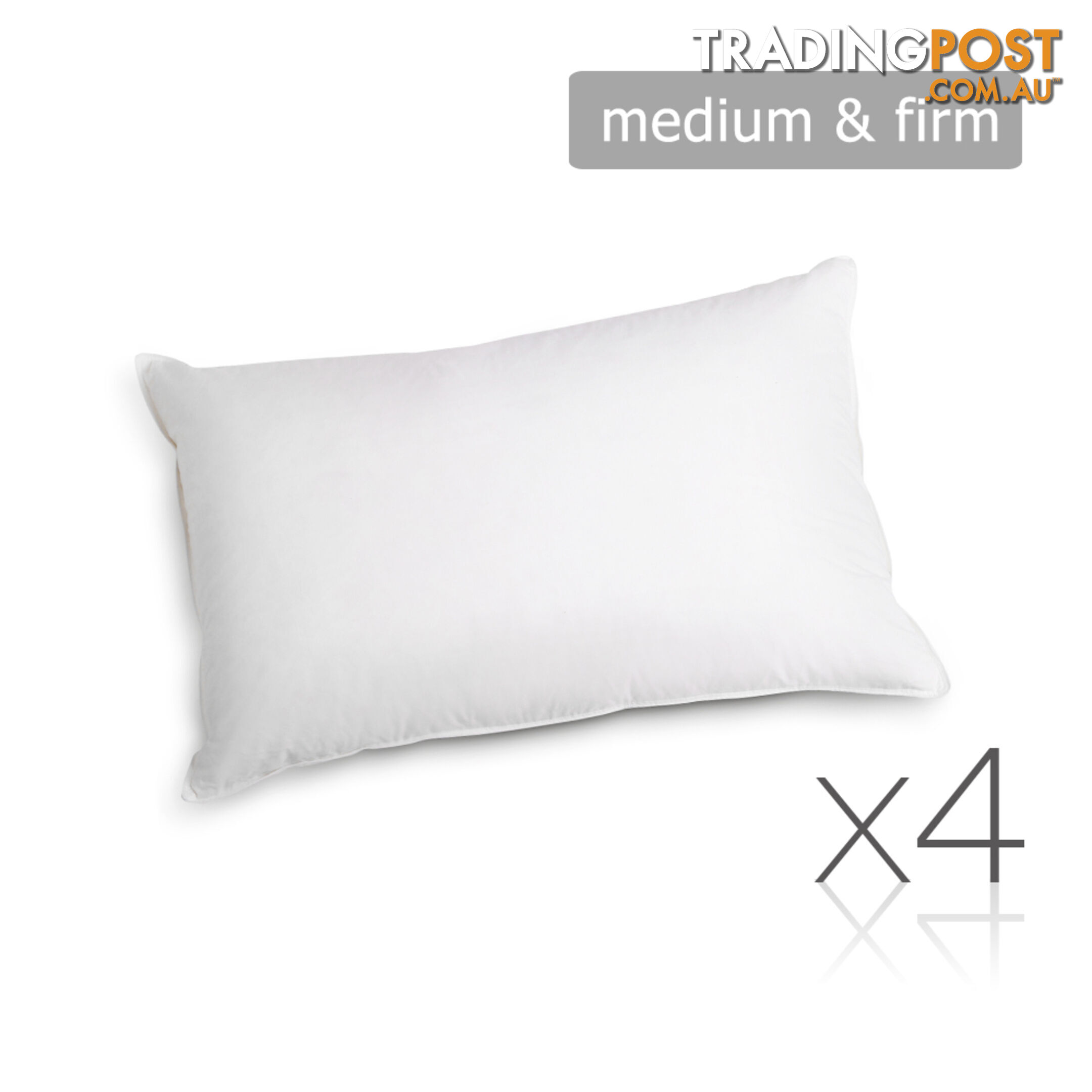 Set of 4 Pillows - 2 Firm & 2 Medium