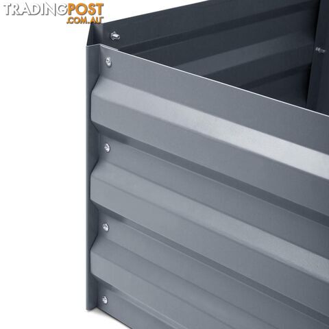 Galvanised Raised Garden Bed - 150 x 90 x 30cm - Grey - photo 4 of 7