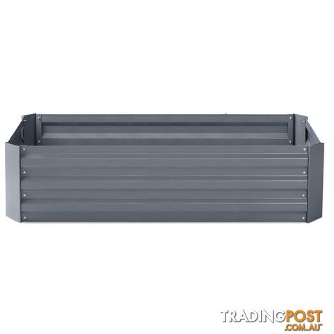 Galvanised Raised Garden Bed - 150 x 90 x 30cm - Grey - photo 3 of 7