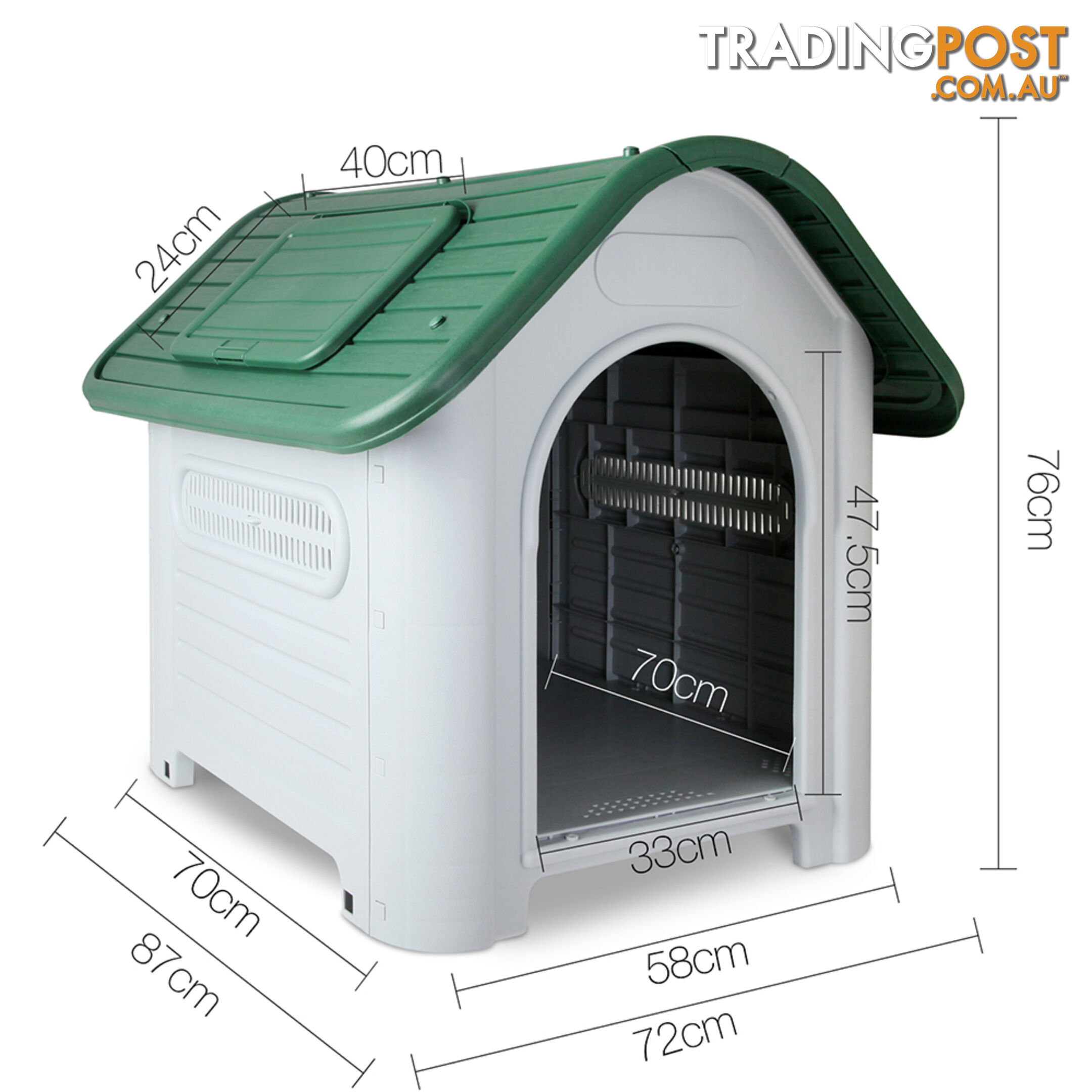 Green Dog Kennel _ 76CM