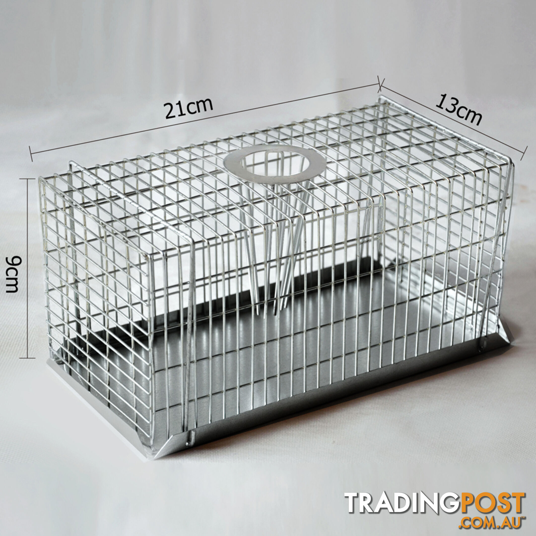 Set of 4 Humane Animal Trap Cage 21 x 13 x 9cm Silver